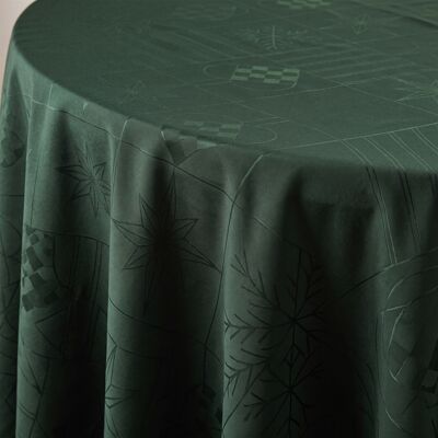 Nordstrand Home Julduk - 140x220 cm - Grön med hjärtan och stjärnor - Jacquardvävd bordduk - Exklusiv duk Nordstrand Home Julduk - 140x220 cm - Grön med hjärtan och stjärnor - Jacquardvävd bordduk - Exklusiv duk