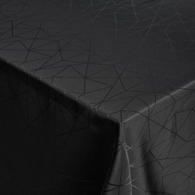 Nordstrand Home Bordsduk - 140x420 cm - Jacquardduk med geometriskt mönster i svart - Exklusiv festduk Nordstrand Home Bordsduk - 140x420 cm - Jacquardduk med geometriskt mönster i svart - Exklusiv festduk