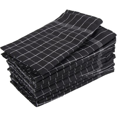 Borg Living 10-delad kökshanddukset - 50x100cm, Svart & Vit Borg Living 10-delad kökshanddukset - 50x100cm, Svart & Vit