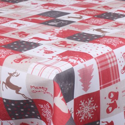 Borg Living Vaxduk av textil - Rulle med 30 meter - Rutig med olika julmotiv - 140 cm bred Borg Living Vaxduk av textil - Rulle med 30 meter - Rutig med olika julmotiv - 140 cm bred