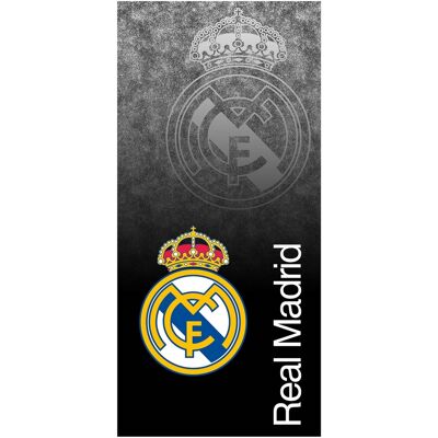 Licens Svart Real Madrid-handduk - 70x140 cm - 100% bomull - Mjuk badhandduk med Real Madrid-logotyp Licens Svart Real Madrid-handduk - 70x140 cm - 100% bomull - Mjuk badhandduk med Real Madrid-logotyp