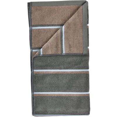 Zone Handduk - 100% bomull - Badhandduk 70x140 cm - Denmark Sauna - Randig Olive Green Zone Handduk - 100% bomull - Badhandduk 70x140 cm - Denmark Sauna - Randig Olive Green