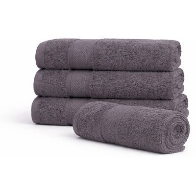 Borg Living Egyptisk bomullshandduk - 100% egyptisk bomull - Gästhandduk 40x60 cm - Orkidé - Antracitgrå Borg Living Egyptisk bomullshandduk - 100% egyptisk bomull - Gästhandduk 40x60 cm - Orkidé - Antracitgrå