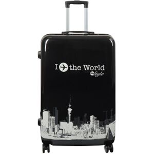 Borg Living Stor resväska - Hardcase resväska med motiv - New York city - Svart - Exklusiv lättvikt resväska Borg Living Stor resväska - Hardcase resväska med motiv - New York city - Svart - Exklusiv lättvikt resväska