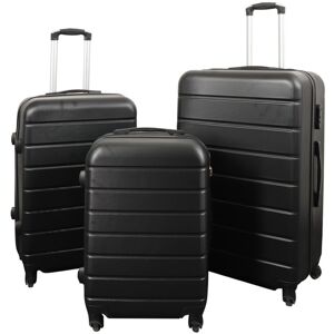 Borg Living Resväskset - 3 st. - Exklusiva billiga hardcase resväskor - Svarta med ränder Borg Living Resväskset - 3 st. - Exklusiva billiga hardcase resväskor - Svarta med ränder
