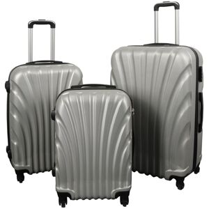 Borg Living Resväskset - 3 st. - Praktiska hardcase billiga resväskor - Mussla grå Borg Living Resväskset - 3 st. - Praktiska hardcase billiga resväskor - Mussla grå