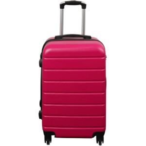 Borg Living Kabinväska - Hardcase lättvikt resväska - Erbjudanden på resväskor - Med 4 hjul - Rosa rand Borg Living Kabinväska - Hardcase lättvikt resväska - Erbjudanden på resväskor - Med 4 hjul - Rosa rand
