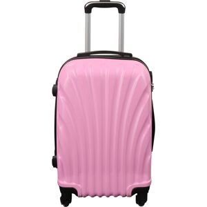 Borg Living Kabinväska - Hardcase lättvikt resväska med 4 hjul - Rosa mussla Borg Living Kabinväska - Hardcase lättvikt resväska med 4 hjul - Rosa mussla