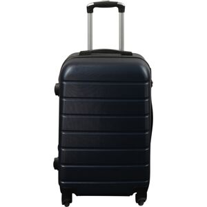 Borg Living Kabinväska - Hardcase lättvikt resväska - Med fyra hjul - Mörkblå rand Borg Living Kabinväska - Hardcase lättvikt resväska - Med fyra hjul - Mörkblå rand