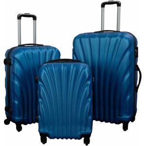 Borg Living Resväskset - 3 st. Hardcase resväskor - Blå Mussla Borg Living Resväskset - 3 st. Hardcase resväskor - Blå Mussla