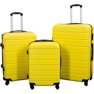 Borg Living Erbjudanden på resväskor - Set med 3 st. - Exklusivt hardcase resväskset - Stripe gul Borg Living Erbjudanden på resväskor - Set med 3 st. - Exklusivt hardcase resväskset - Stripe gul