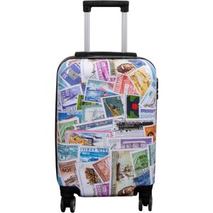 Borg Living Kabinväska - Hardcase lättvikt resväska - Trolley med motiv - Frimärken Borg Living Kabinväska - Hardcase lättvikt resväska - Trolley med motiv - Frimärken
