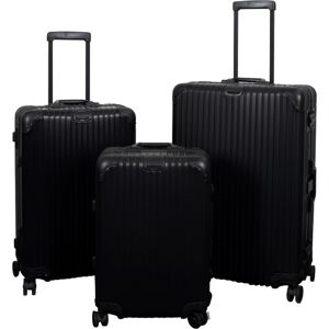Borg Living Aluminium resväskor - 3 st. set - Lyxiga resväskor - Svart med tsa-lås Borg Living Aluminium resväskor - 3 st. set - Lyxiga resväskor - Svart med tsa-lås