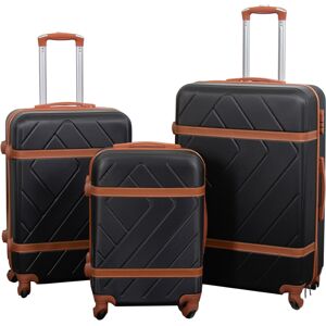 Borg Living Resväskset - 3 st. - Hardcase resväskor - Retro svart - Lättvikt resväskor Borg Living Resväskset - 3 st. - Hardcase resväskor - Retro svart - Lättvikt resväskor
