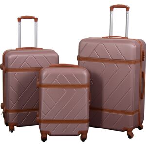 Borg Living Resväskset - 3 st. - Hardcase resväskor - Retro rosa - Lättviktsresväskor Borg Living Resväskset - 3 st. - Hardcase resväskor - Retro rosa - Lättviktsresväskor