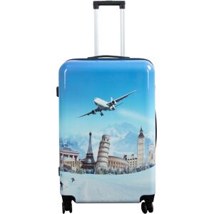 Borg Living Stor resväska - hardcase resväska med motiv - Flygplan - Exklusiv lättviktsresväska Borg Living Stor resväska - hardcase resväska med motiv - Flygplan - Exklusiv lättviktsresväska