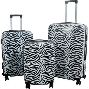 Borg Living Resväskset - 3 st. - Resväska med motiv - Zebra - Hardcase lättvikt resväska med 4 hjul Borg Living Resväskset - 3 st. - Resväska med motiv - Zebra - Hardcase lättvikt resväska med 4 hjul
