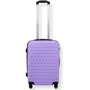 Borg Living Ljuslila kabinresväska - hardcase med hjärtan - stöttålig polypropen Borg Living Ljuslila kabinresväska - hardcase med hjärtan - stöttålig polypropen