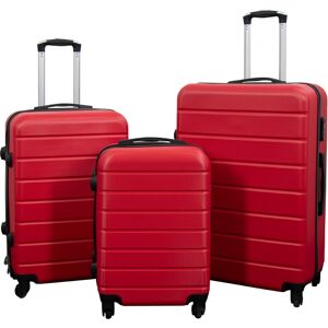 Borg Living Erbjudanden på resväskor - Set med 3 st. - Exklusivt hardcase resväskset - Stripe röd Borg Living Erbjudanden på resväskor - Set med 3 st. - Exklusivt hardcase resväskset - Stripe röd