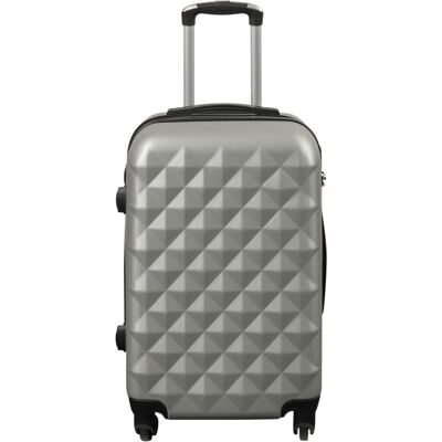 Borg Living Resväska i handbagagestorlek - hardcase lättvikt resväska - storlek liten - diamantgrå Borg Living Resväska i handbagagestorlek - hardcase lättvikt resväska - storlek liten - diamantgrå