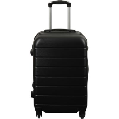 Borg Living Kabinväska - Hardcase lättvikt resväska - Med 4 hjul - Svart rand Borg Living Kabinväska - Hardcase lättvikt resväska - Med 4 hjul - Svart rand