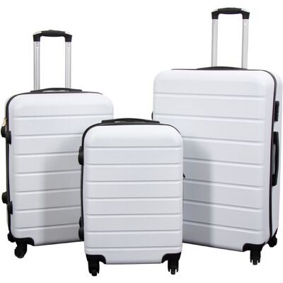 Borg Living Erbjudanden på resväskor - Set med 3 st. - Exklusivt hardcase resväskset - Stripe White Borg Living Erbjudanden på resväskor - Set med 3 st. - Exklusivt hardcase resväskset - Stripe White