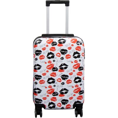 Borg Living Kabinväska - Hardcase lättvikt resväska - Trolley med motiv - Kiss & Love Borg Living Kabinväska - Hardcase lättvikt resväska - Trolley med motiv - Kiss & Love
