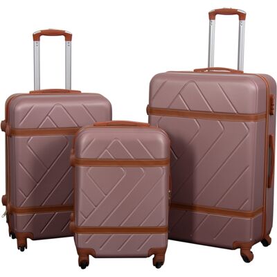 Borg Living Resväskset - 3 st. - Hardcase resväskor - Retro rosa - Lättviktsresväskor Borg Living Resväskset - 3 st. - Hardcase resväskor - Retro rosa - Lättviktsresväskor