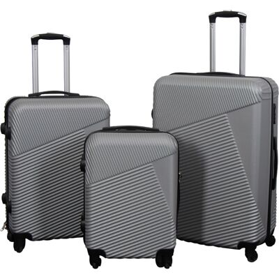 Borg Living Resväskset - 3 st. - Hardcase resväskor - Silver lines - Lättviktsresväskor Borg Living Resväskset - 3 st. - Hardcase resväskor - Silver lines - Lättviktsresväskor
