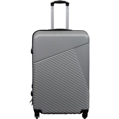 Borg Living Erbjudanden på resväskor - Hardcase - Storlek Medium - Silver lines - Smart resväska Borg Living Erbjudanden på resväskor - Hardcase - Storlek Medium - Silver lines - Smart resväska