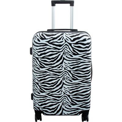Borg Living Resväska - Hardcase resväska - Storlek Medium - Resväska med motiv - Zebra - Exklusiv lättviktsresväska Borg Living Resväska - Hardcase resväska - Storlek Medium - Resväska med motiv - Zebra - Exklusiv lättviktsresväska