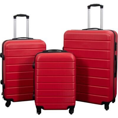 Borg Living Erbjudanden på resväskor - Set med 3 st. - Exklusivt hardcase resväskset - Stripe röd Borg Living Erbjudanden på resväskor - Set med 3 st. - Exklusivt hardcase resväskset - Stripe röd