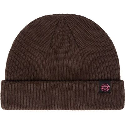 Funky Logo Short Beanie BROWN One Size Funky Logo Short Beanie BROWN One Size