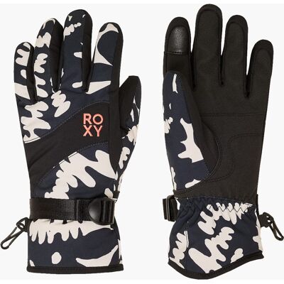 Roxy Jetty Gloves TRUE BLACK BIG FLOWER M Roxy Jetty Gloves TRUE BLACK BIG FLOWER M