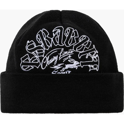 Bs Rabbit Br Double Sided Artwork Beanie BLACK One Size Bs Rabbit Br Double Sided Artwork Beanie BLACK One Size