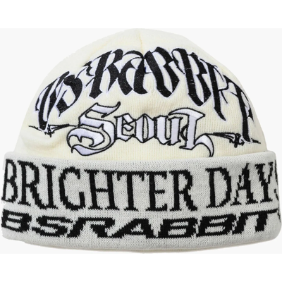 Bs Rabbit Brighter Days Beanie WHITE One Size Bs Rabbit Brighter Days Beanie WHITE One Size