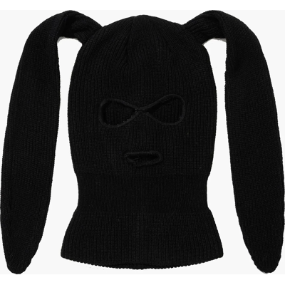 Bs Rabbit Bunny Ear Facemask BLACK One Size Bs Rabbit Bunny Ear Facemask BLACK One Size