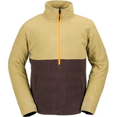 Volcom Polar Fleece Mock Half Zip DARK KHAKI M Volcom Polar Fleece Mock Half Zip DARK KHAKI M
