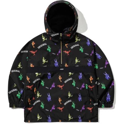 Bs Rabbit Rainbow Tr Hooded Anorak BLACK M Bs Rabbit Rainbow Tr Hooded Anorak BLACK M