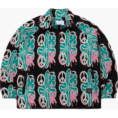 Bs Rabbit Br Jacquard Anorak Jacket PEACE BLACK L Bs Rabbit Br Jacquard Anorak Jacket PEACE BLACK L