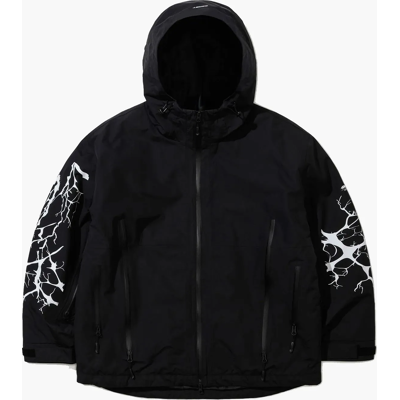 Bs Rabbit Dual Zip Seam Sealing Hooded Jkt INK SPLATTER BLACK XL Bs Rabbit Dual Zip Seam Sealing Hooded Jkt INK SPLATTER BLACK XL