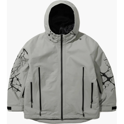 Bs Rabbit Dual Zip Seam Sealing Hooded Jkt INK SPLATTER GREY L Bs Rabbit Dual Zip Seam Sealing Hooded Jkt INK SPLATTER GREY L