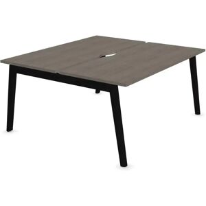 Narbutas Dubbelskrivbord Nova Wood, Utförande Black / Grey Wood, Bredd 120 cm