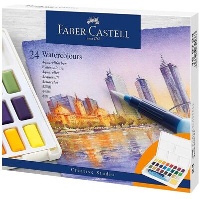 Faber-Castell - Watercolours in pans 24ct set Faber-Castell - Watercolours in pans 24ct set