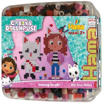 HAMA Beads Hama - Maxi Beads & Pegboard - Gabby's Dollhouse HAMA Beads Hama - Maxi Beads & Pegboard - Gabby's Dollhouse