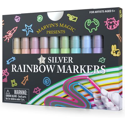Marvin's Magic Marvins Magic - Silver Rainbow Markers Marvin's Magic Marvins Magic - Silver Rainbow Markers