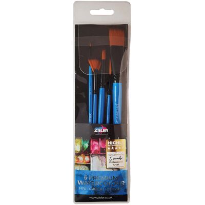 Zieler - Brushes - 5 pcs - Watercolors Zieler - Brushes - 5 pcs - Watercolors