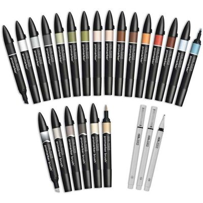 Winsor & Newton - Promarker Set, Interiors 25pcs + Wallet Winsor & Newton - Promarker Set, Interiors 25pcs + Wallet