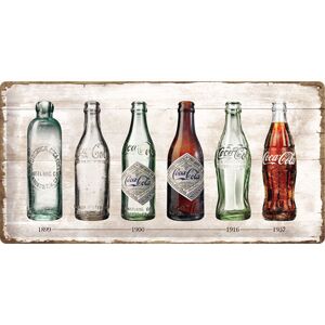 Plåtskylt Retro 25x50 cm / Coca-Cola bottles