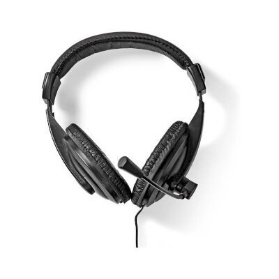Nedis over-ear stereo hörlurar - Hopfällbart mikrofon - Svart Nedis over-ear stereo hörlurar - Hopfällbart mikrofon - Svart